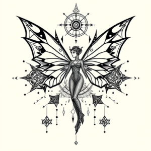 Cyber Sigilism Fairy Tattoo