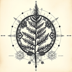 Cyber Sigilism Fern Tattoo