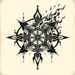 Cyber Sigilism Fire Tattoo