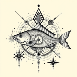 Cyber Sigilism Fishing Tattoo