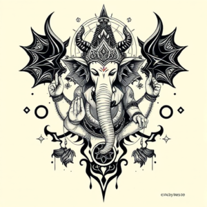 Cyber Sigilism Ganesha Tattoo