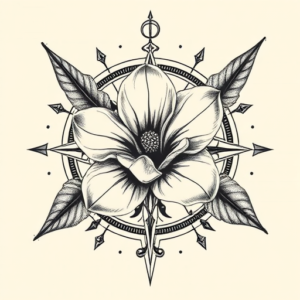 Cyber Sigilism Gardenia Tattoo