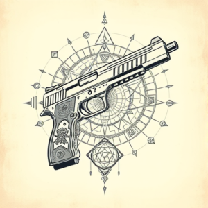 Cyber Sigilism Glock Tattoo