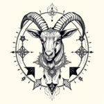 Cyber Sigilism Goat Tattoo
