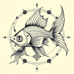 Cyber Sigilism Goldfish Tattoo