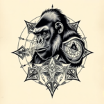Cyber Sigilism Gorilla Tattoo