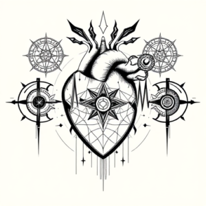 Cyber Sigilism Heartbeat Tattoo