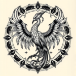 Cyber Sigilism Heron Tattoo