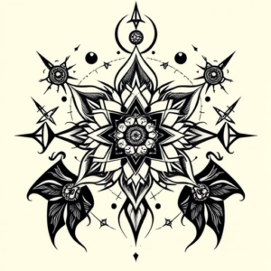 Cyber Sigilism Honeysuckle Tattoo