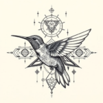 Cyber Sigilism Hummingbird Tattoo
