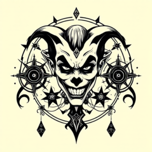 Cyber Sigilism Joker Tattoo