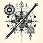 Cyber Sigilism Katana Tattoo