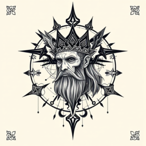 Cyber Sigilism King Tattoo