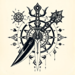 Cyber Sigilism Knife Tattoo