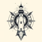 Cyber Sigilism Lighthouse Tattoo