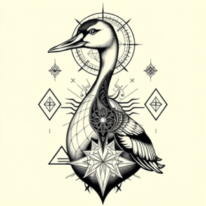 Cyber Sigilism Loon Tattoo