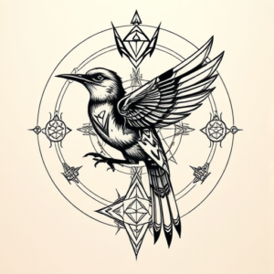 Cyber Sigilism Mockingbird Tattoo