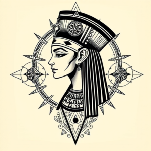 Cyber Sigilism Nefertiti Tattoo