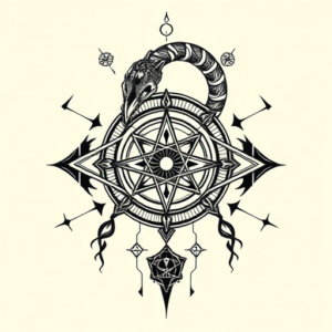 Cyber Sigilism Ouroboros Tattoo