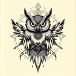 Cyber Sigilism Owl Tattoo