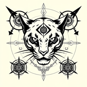 Cyber Sigilism Panther Tattoo