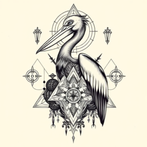Cyber Sigilism Pelican Tattoo