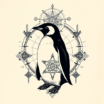 Cyber Sigilism Penguin Tattoo