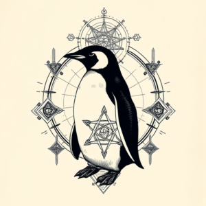 Cyber Sigilism Penguin Tattoo