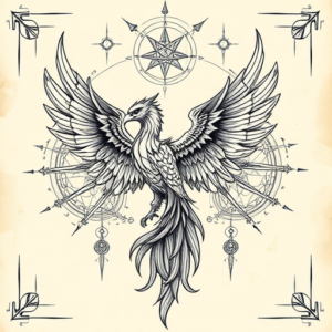 Cyber Sigilism Phoenix Tattoo