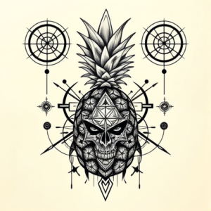 Cyber Sigilism Pineapple Tattoo