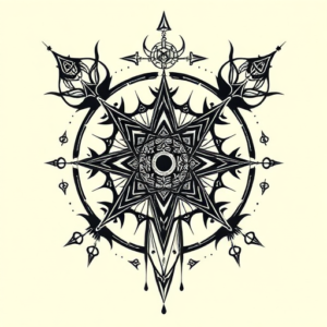 Cyber Sigilism Pinup Tattoo