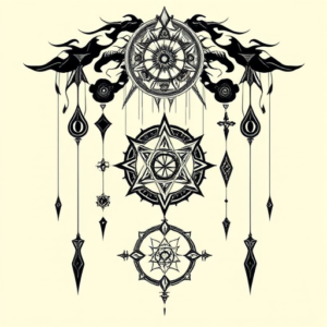 Cyber Sigilism Rain Tattoo