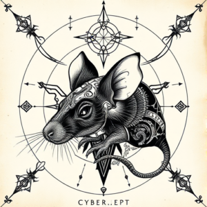 Cyber Sigilism Rat Tattoo