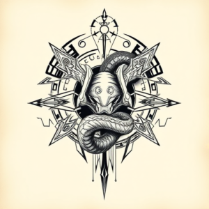 Cyber Sigilism Rattlesnake Tattoo