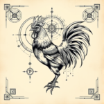 Cyber Sigilism Rooster Tattoo