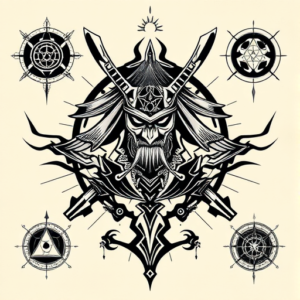 Cyber Sigilism Samurai Tattoo