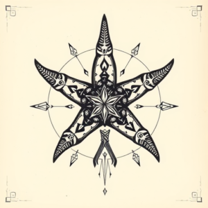 Cyber Sigilism Starfish Tattoo