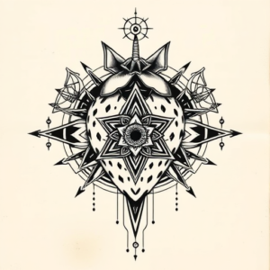 Cyber Sigilism Strawberry Tattoo