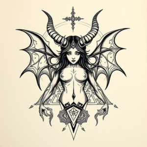 Cyber Sigilism Succubus Tattoo