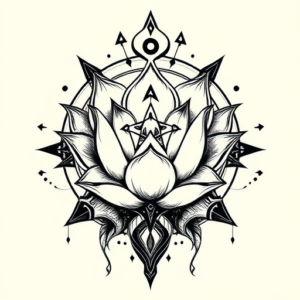 Cyber Sigilism Succulent Tattoo