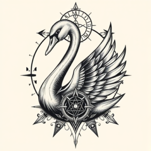 Cyber Sigilism Swan Tattoo