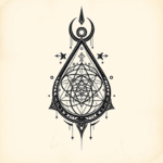 Cyber Sigilism Teardrop Tattoo