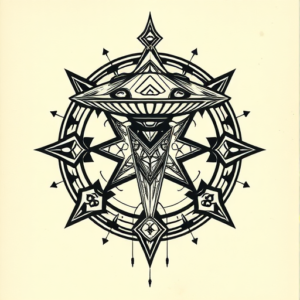 Cyber Sigilism Ufo Tattoo