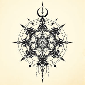 Cyber Sigilism Unalome Tattoo