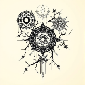 Cyber Sigilism Vine Tattoo