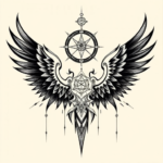 Cyber Sigilism Wings Tattoo