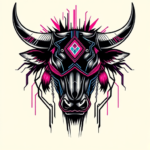 Cyberpunk Bull Tattoo