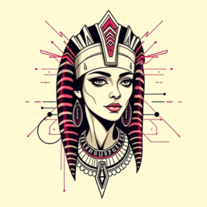 Cyberpunk Cleopatra Tattoo