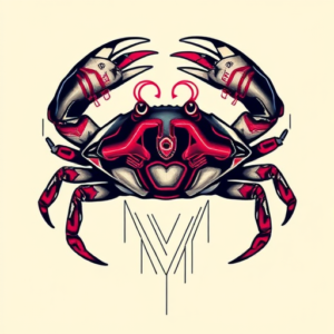 Cyberpunk Crab Tattoo