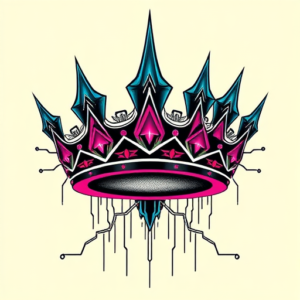 Cyberpunk Crown Tattoo